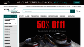 What Mensweddingbands.com website looked like in 2022 (1 year ago)
