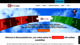 What Manuscriptedit.com website looked like in 2022 (3 years ago)