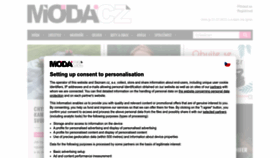 What Moda.cz website looked like in 2022 (1 year ago)