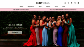 What Millybridal.org website looked like in 2022 (2 years ago)