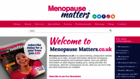 What Menopausematters.co.uk website looked like in 2022 (1 year ago)