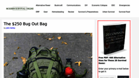 What Modernsurvivalonline.com website looked like in 2022 (1 year ago)