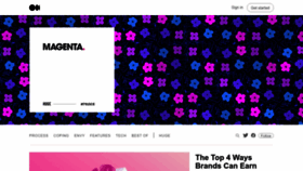 What Magenta.as website looked like in 2022 (1 year ago)