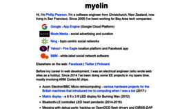 What Myelin.nz website looked like in 2022 (1 year ago)