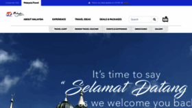 What Malaysia.travel website looked like in 2022 (1 year ago)
