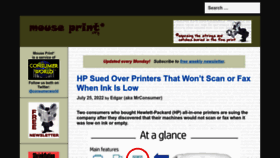 What Mouseprint.org website looked like in 2022 (2 years ago)