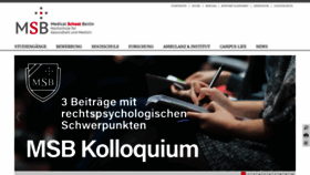 What Medicalschool-berlin.de website looked like in 2022 (1 year ago)