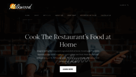 What Milkwoodrestaurant.com website looked like in 2022 (1 year ago)