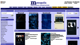 What Metropolis-verlag.de website looked like in 2022 (1 year ago)