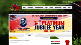 What Mumbaicricket.com website looked like in 2022 (1 year ago)