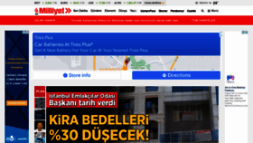 What Milliyet.com website looked like in 2022 (1 year ago)