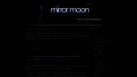 What Mirrormoon.org website looked like in 2022 (1 year ago)