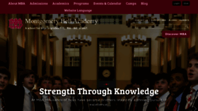 What Montgomerybell.edu website looked like in 2022 (1 year ago)