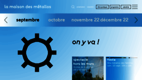 What Maisondesmetallos.paris website looked like in 2022 (1 year ago)