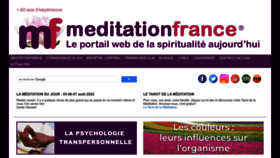 What Meditationfrance.com website looked like in 2022 (1 year ago)