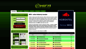 What Mifa.cz website looked like in 2022 (1 year ago)