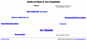 What Medieval.org website looked like in 2022 (1 year ago)