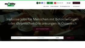 What Myability.jobs website looked like in 2022 (1 year ago)