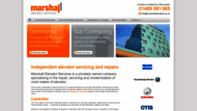 What Marshallelevators.co.uk website looked like in 2022 (1 year ago)