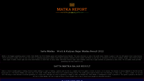 What Matka.report website looked like in 2022 (1 year ago)