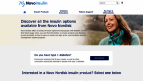 What Mynovoinsulin.com website looked like in 2022 (1 year ago)