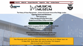 What Musicalmuseum.co.uk website looked like in 2022 (1 year ago)