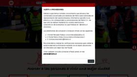What Metro.cl website looked like in 2022 (2 years ago)
