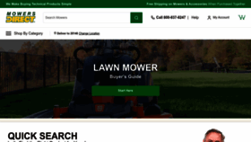 What Mowersdirect.com website looked like in 2022 (1 year ago)