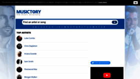 What Musictory.com website looked like in 2022 (1 year ago)