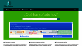 What Mis-suenos.org website looked like in 2022 (1 year ago)