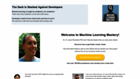 What Machinelearningmastery.com website looked like in 2022 (1 year ago)