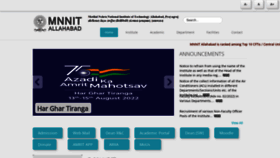 What Mnnit.ac.in website looked like in 2022 (1 year ago)
