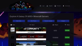 What Mc-servers.com website looked like in 2022 (1 year ago)