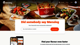What Menulog.com.au website looked like in 2022 (1 year ago)