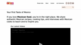 What Mexicanfoodjournal.com website looked like in 2022 (1 year ago)