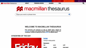 What Macmillanthesaurus.com website looked like in 2022 (1 year ago)