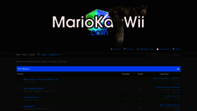 What Mariokartwii.com website looked like in 2022 (1 year ago)