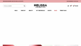 What Melissacosmetics.com website looked like in 2022 (1 year ago)