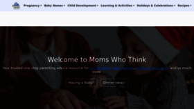 What Momswhothink.com website looked like in 2022 (1 year ago)