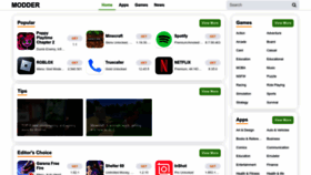 What Modder.me website looked like in 2022 (1 year ago)