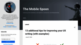 What Mobilespoon.net website looked like in 2022 (1 year ago)
