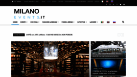 What Milanoevents.it website looked like in 2022 (1 year ago)