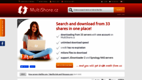 What Multishare.cz website looked like in 2022 (3 years ago)