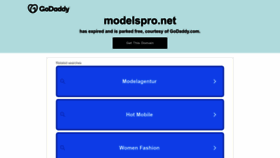 What Modelspro.net website looked like in 2022 (1 year ago)