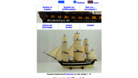 What Modelships.de website looked like in 2022 (2 years ago)