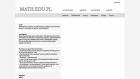What Math.edu.pl website looked like in 2022 (1 year ago)
