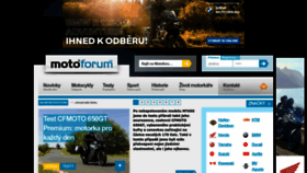What Motoforum.cz website looked like in 2022 (1 year ago)