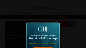 What Militaryspouse.com website looked like in 2022 (2 years ago)