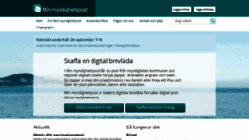 What Minmyndighetspost.se website looked like in 2022 (1 year ago)