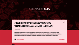 What Mediainfo.in website looked like in 2022 (1 year ago)